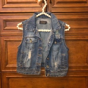 CI SONO | 🦋 cropped jean jacket vest